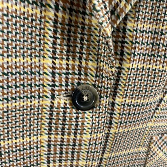 CAbi Pastime Blazer #3548 Plaid Check Career Jacket Brown Tan Size 4 - Picture 8 of 13